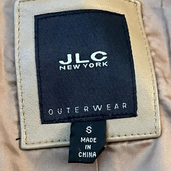 JLC New York Women’s Leather Jacket Blazer Size Small One Button Camel Brown - Picture 6 of 12